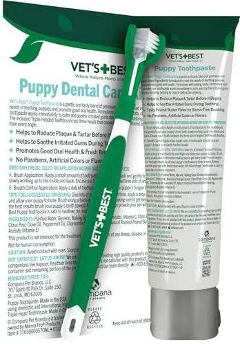 Vet's Best Dog Toothbrush & Enzymatic Toothpaste Kit - Trusted Pet Products