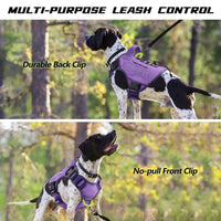 WINGOIN Purple Tactical Dog Harness Vest for Small Dogs No Pull - Trusted Pet Products