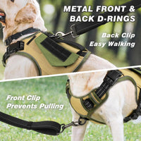 WINGOIN Purple Tactical Dog Harness Vest for Small Dogs No Pull - Trusted Pet Products