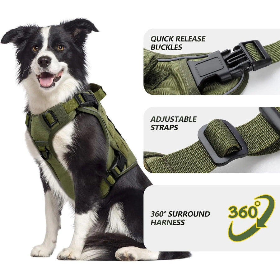 WINGOIN Purple Tactical Dog Harness Vest for Small Dogs No Pull - Trusted Pet Products