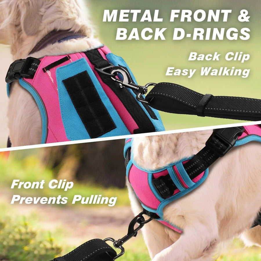 WINGOIN Purple Tactical Dog Harness Vest for Small Dogs No Pull - Trusted Pet Products