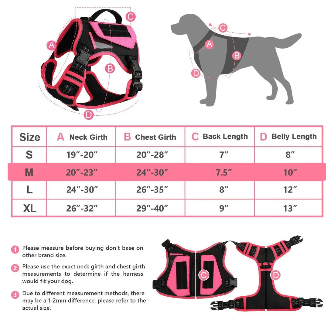 WINGOIN Purple Tactical Dog Harness Vest for Small Dogs No Pull - Trusted Pet Products