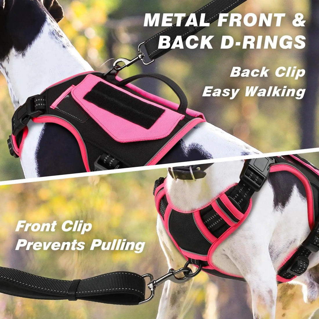 WINGOIN Purple Tactical Dog Harness Vest for Small Dogs No Pull - Trusted Pet Products