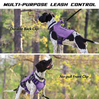 WINGOIN Purple Tactical Dog Harness Vest for Small Dogs No Pull - Trusted Pet Products