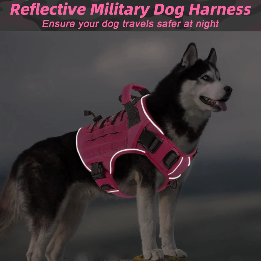 WINGOIN Purple Tactical Dog Harness Vest for Small Dogs No Pull My Store