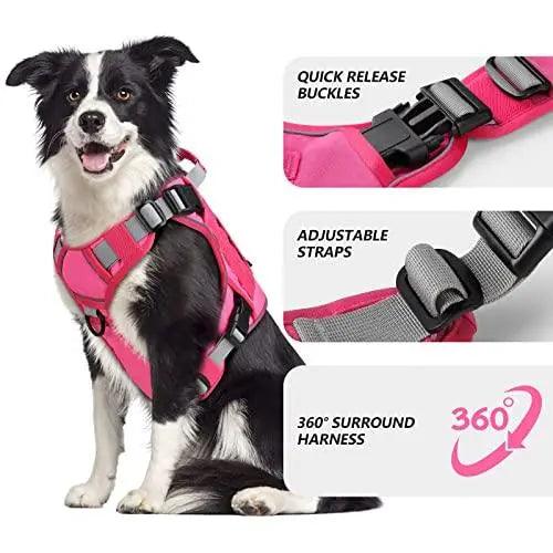 WINGOIN Purple Tactical Dog Harness Vest for Small Dogs No Pull - Trusted Pet Products