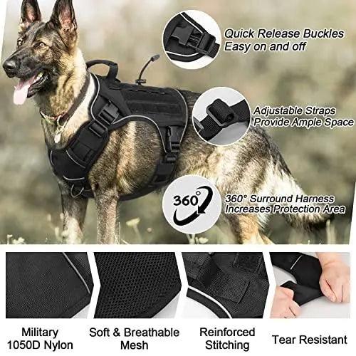 WINGOIN Purple Tactical Dog Harness Vest for Small Dogs No Pull - Trusted Pet Products