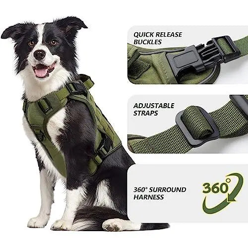 WINGOIN Purple Tactical Dog Harness Vest for Small Dogs No Pull My Store