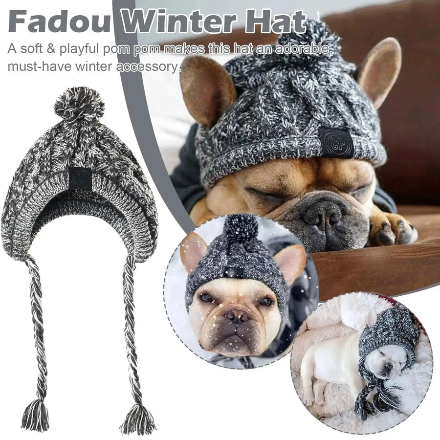 Windproof Winter Warm Knitted Dog Hats Trusted Pet Products