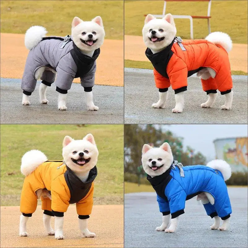 Winter Waterproof Pets Clothes Warm Thicken Dog Jacket with D Ring Puppy Coats for Small Medium Dogs Jumpsuit Chihuahua Overalls - Trusted Pet Products