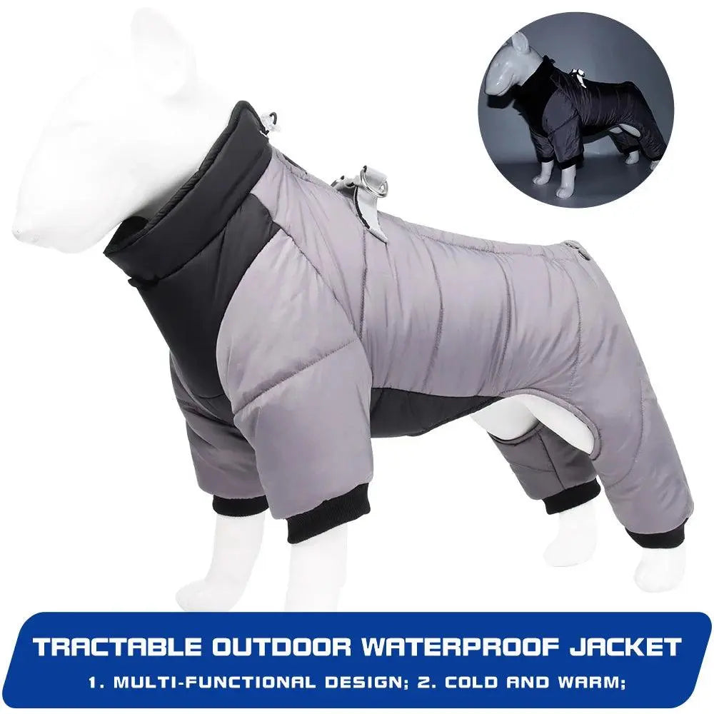 Winter Waterproof Pets Clothes Warm Thicken Dog Jacket with D Ring Puppy Coats for Small Medium Dogs Jumpsuit Chihuahua Overalls - Trusted Pet Products