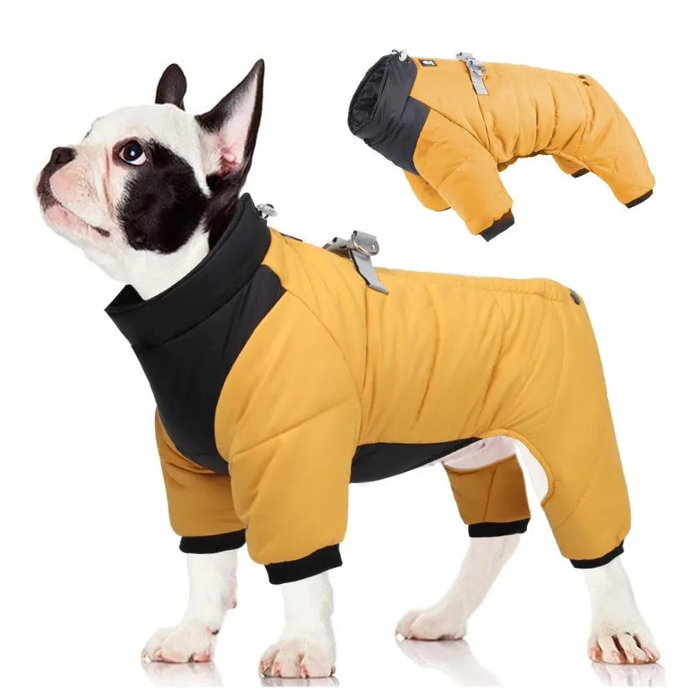 Winter Waterproof Pets Clothes Warm Thicken Dog Jacket with D Ring Puppy Coats for Small Medium Dogs Jumpsuit Chihuahua Overalls - Trusted Pet Products