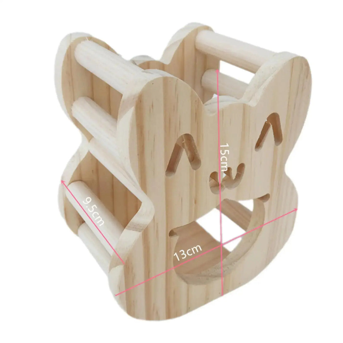 Wooden Rabbit Hay Feeder Feeding Accessory Smooth Novelty Easy Use Rabbit Grass Rack Food Dispenser Bunny Feeder Hamster - Trusted Pet Products