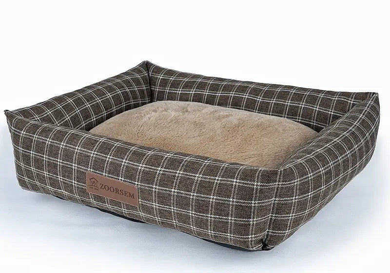 Cozy Winter Warm Linen Square Creative Pet Bed for Ultimate Comfort