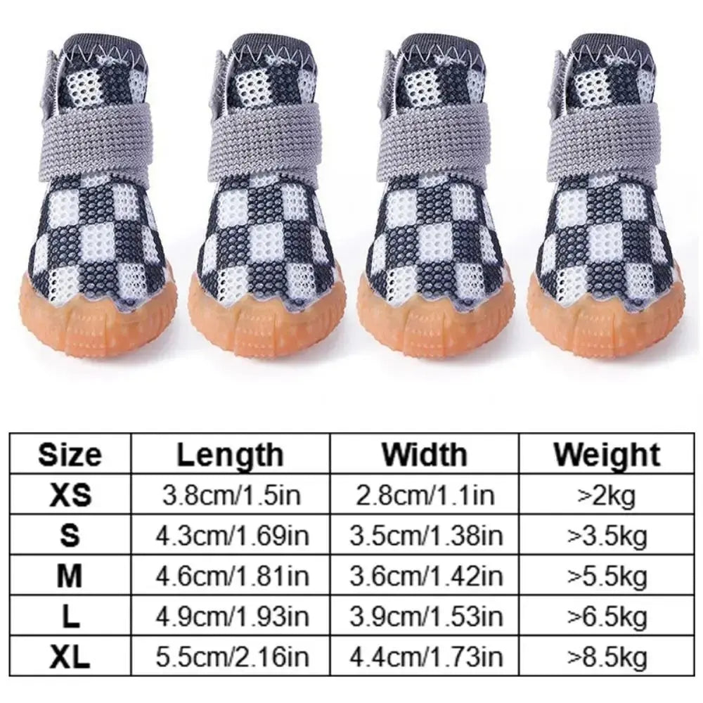 4pcs/set Anti-skid Breathable Mesh Shoes Soft for Small Dogs Trusted Pet Products