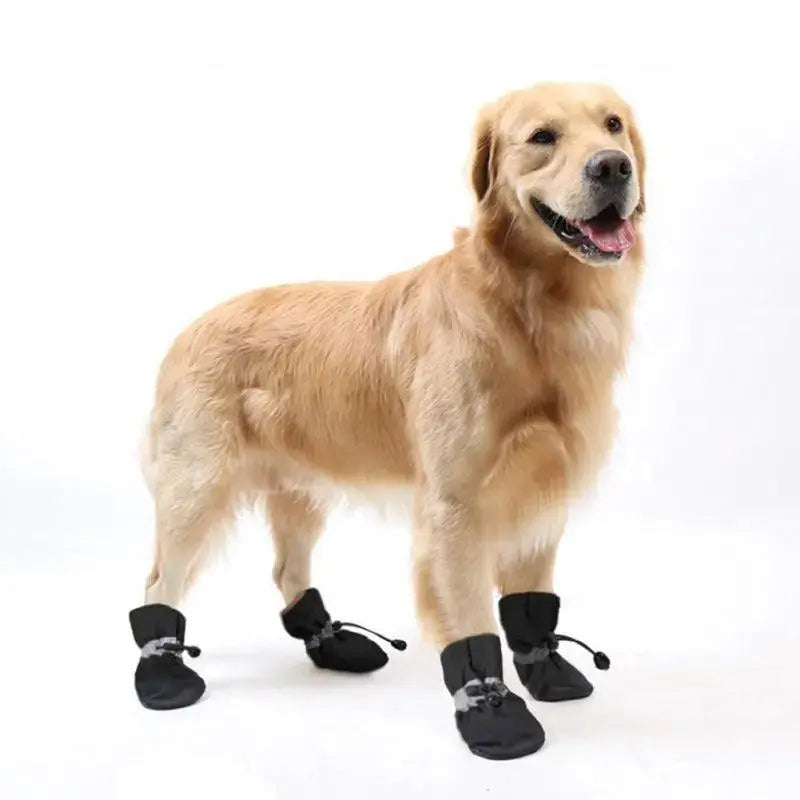 4pcs/set Waterproof Winter Pet Dog Shoes Anti-slip Rain Snow Boots Footwear Thick Warm For Small Cats Puppy Dogs Socks Booties - Trusted Pet Products