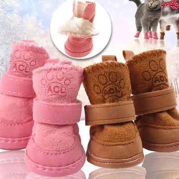 4pcs/set Winter Warm Anti Slip Shoes Trusted Pet Products