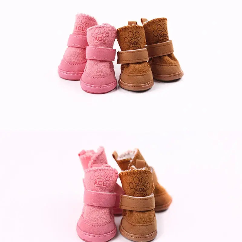 4pcs/set Winter Warm Anti Slip Shoes Trusted Pet Products