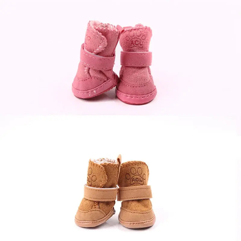 4pcs/set Winter Warm Anti Slip Shoes Trusted Pet Products