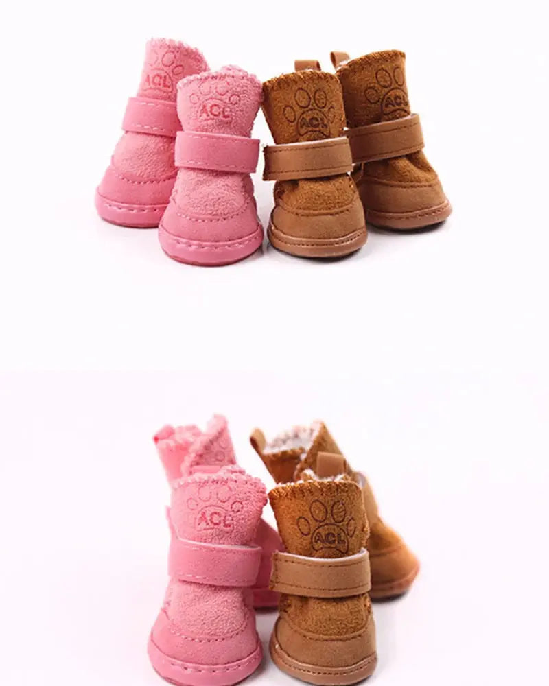 4pcs/set Winter Warm Anti Slip Shoes Trusted Pet Products