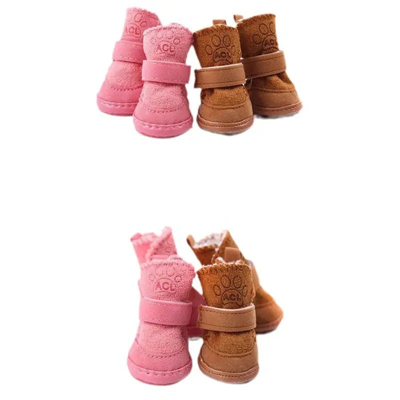 4pcs/set Winter Warm Anti Slip Shoes Trusted Pet Products